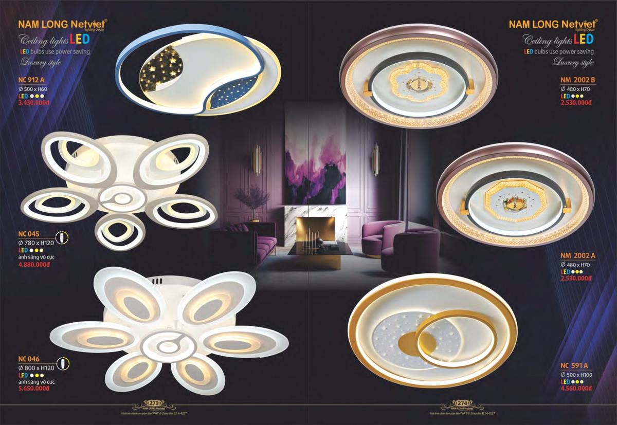 Đèn trang trí NAM LONG Catalogue và Bảng giá tại Bình Dương /Page 31